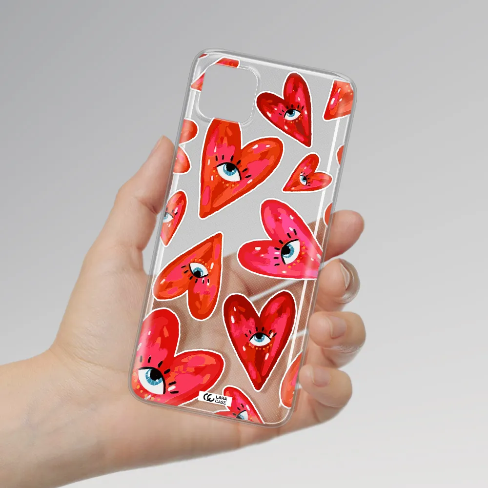 Evil Eye Heart Samsung A22 5g Clear TPU Case
