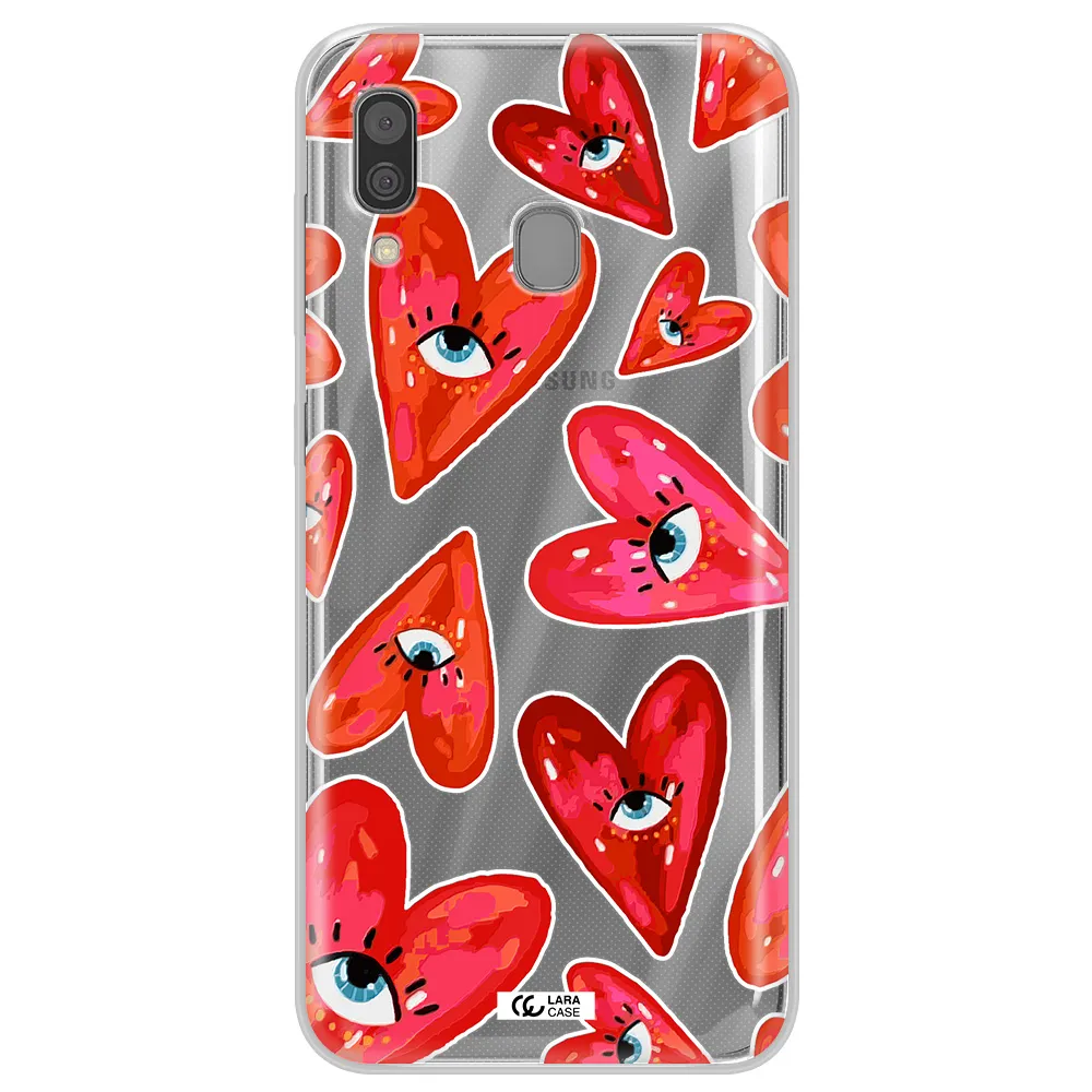 Evil Eye Heart Samsung A30 Clear TPU Case