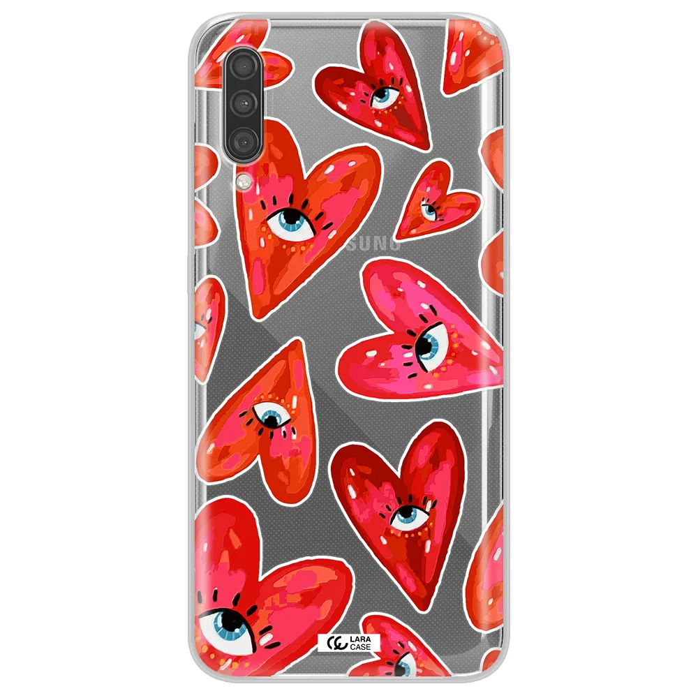 Evil Eye Heart Samsung A30S Clear TPU Case
