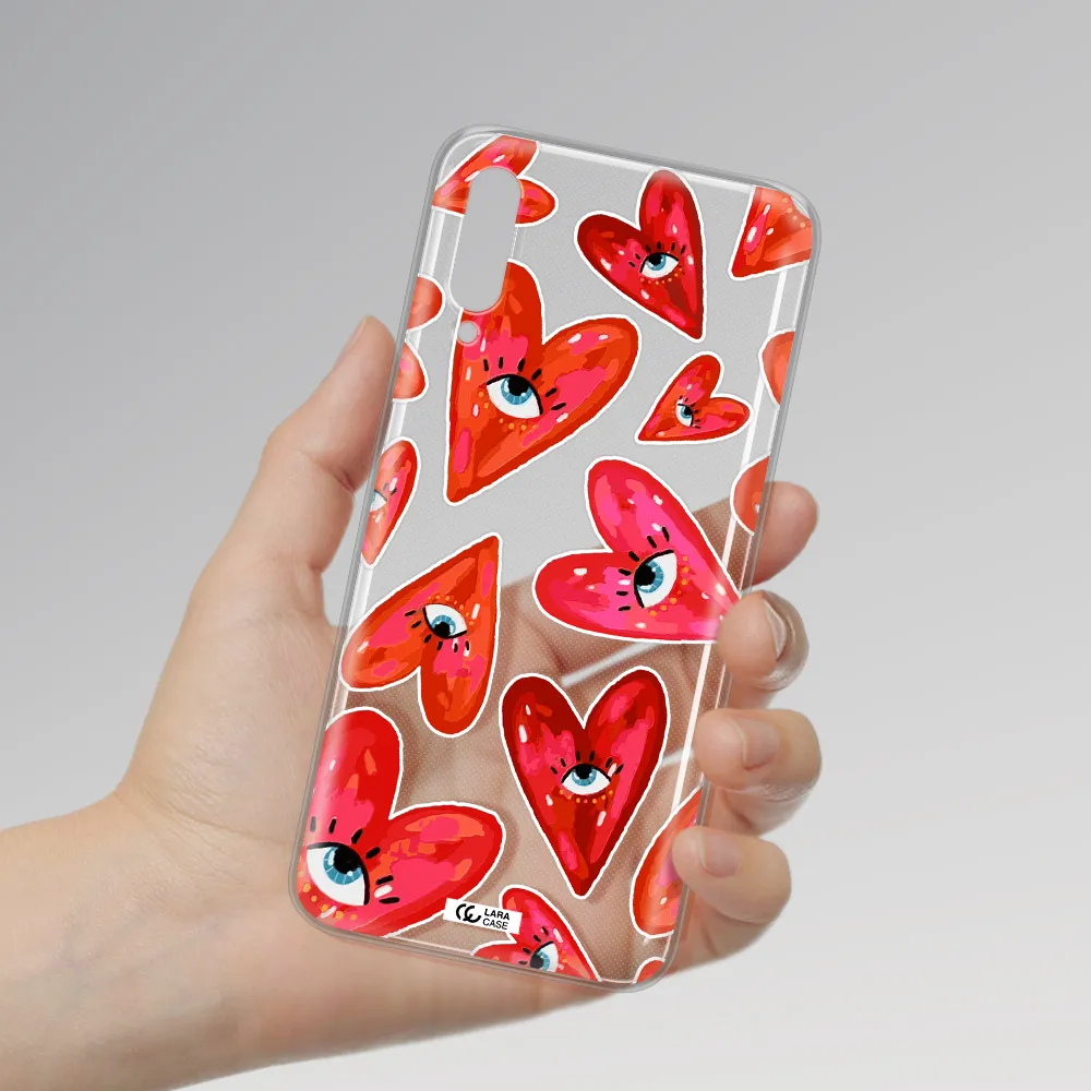 Evil Eye Heart Samsung A30S Clear TPU Case