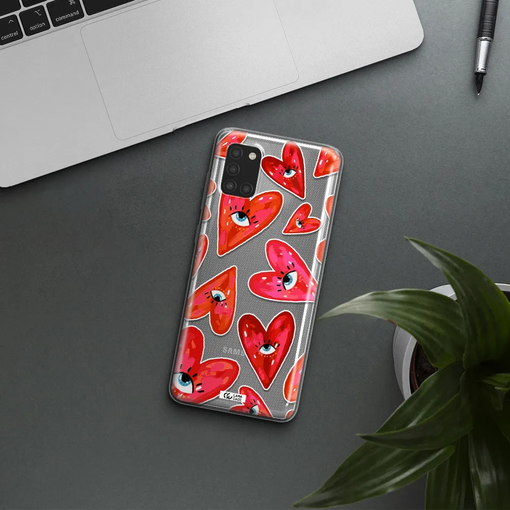 Evil Eye Heart Samsung A31 Clear TPU Case