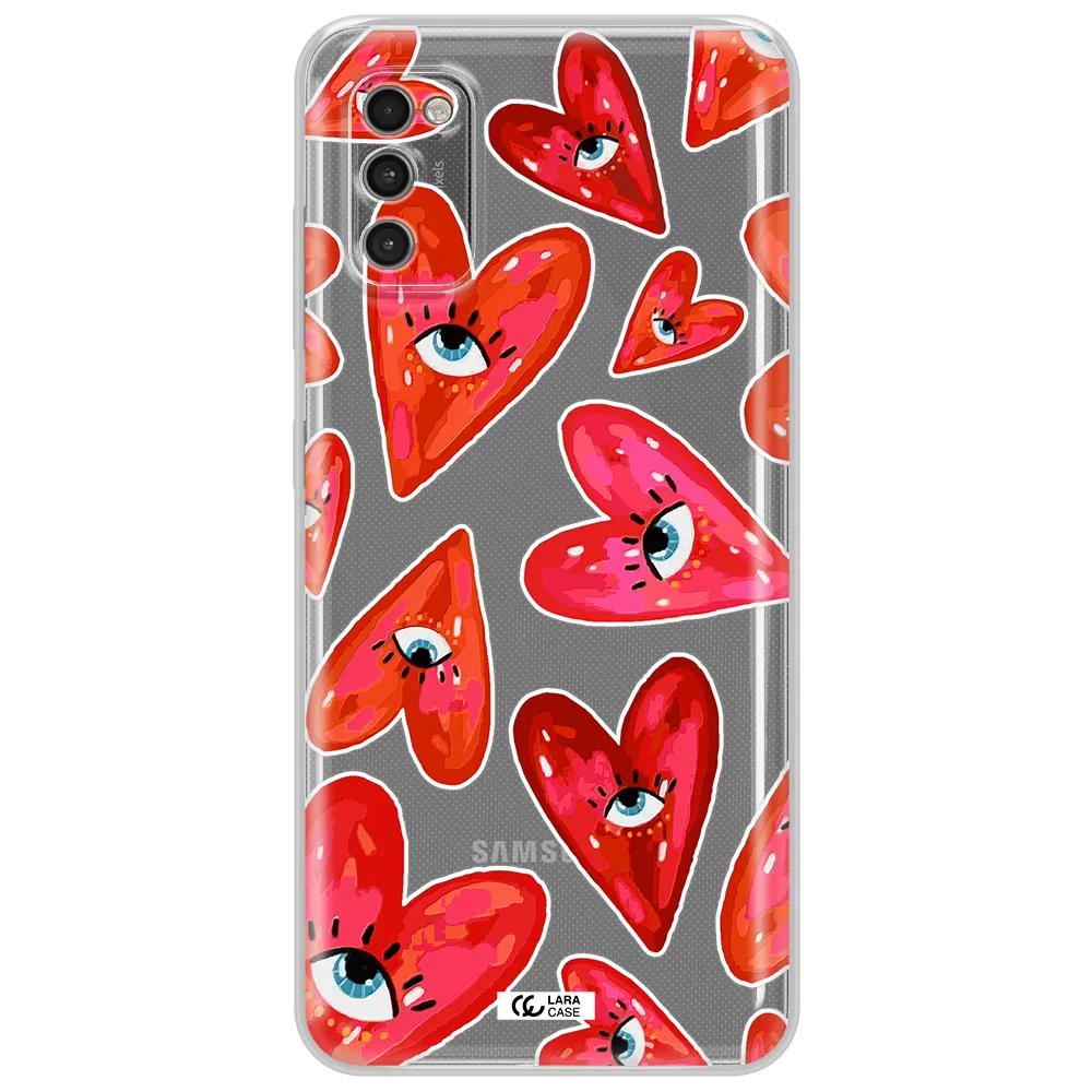 Evil Eye Heart Samsung A41 Clear Tpu Case
