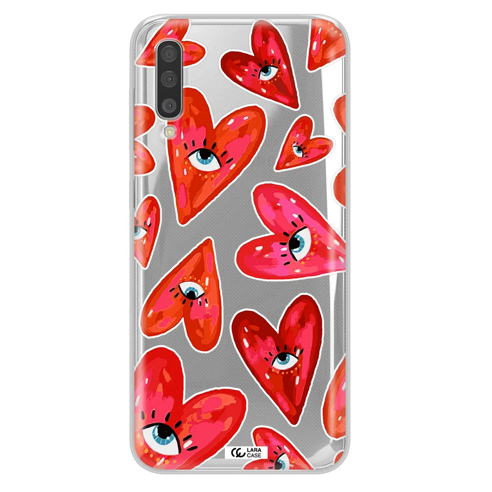 Evil Eye Heart Samsung A50S Clear Tpu Case