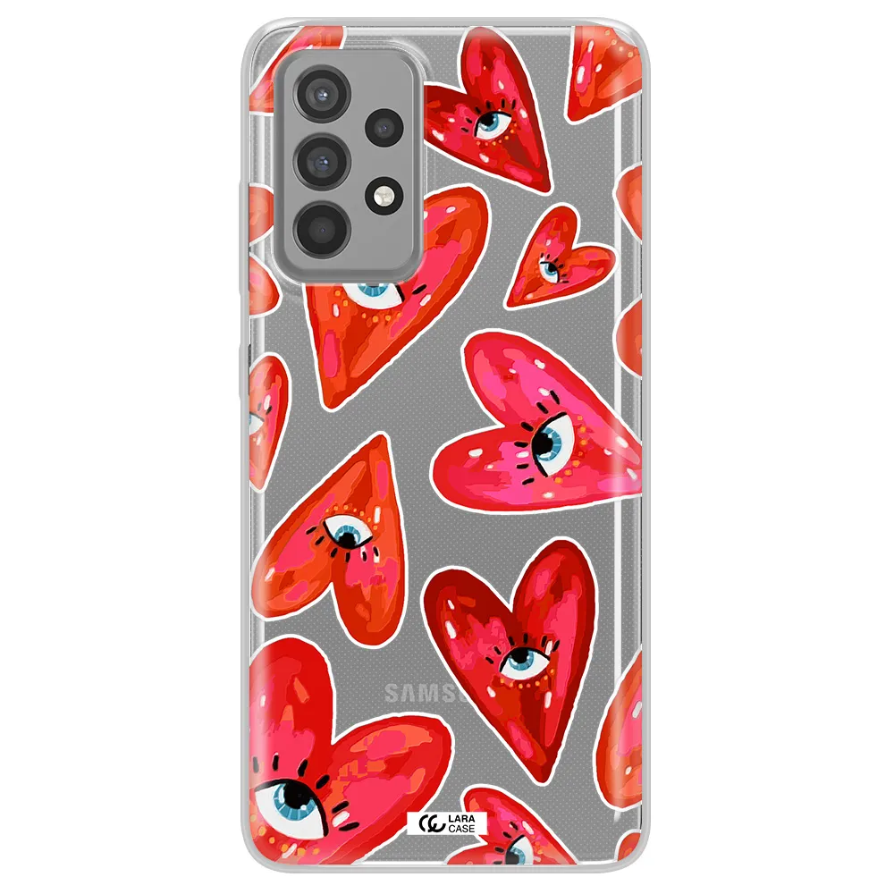 Evil Eye Heart Samsung A52 Clear TPU Case
