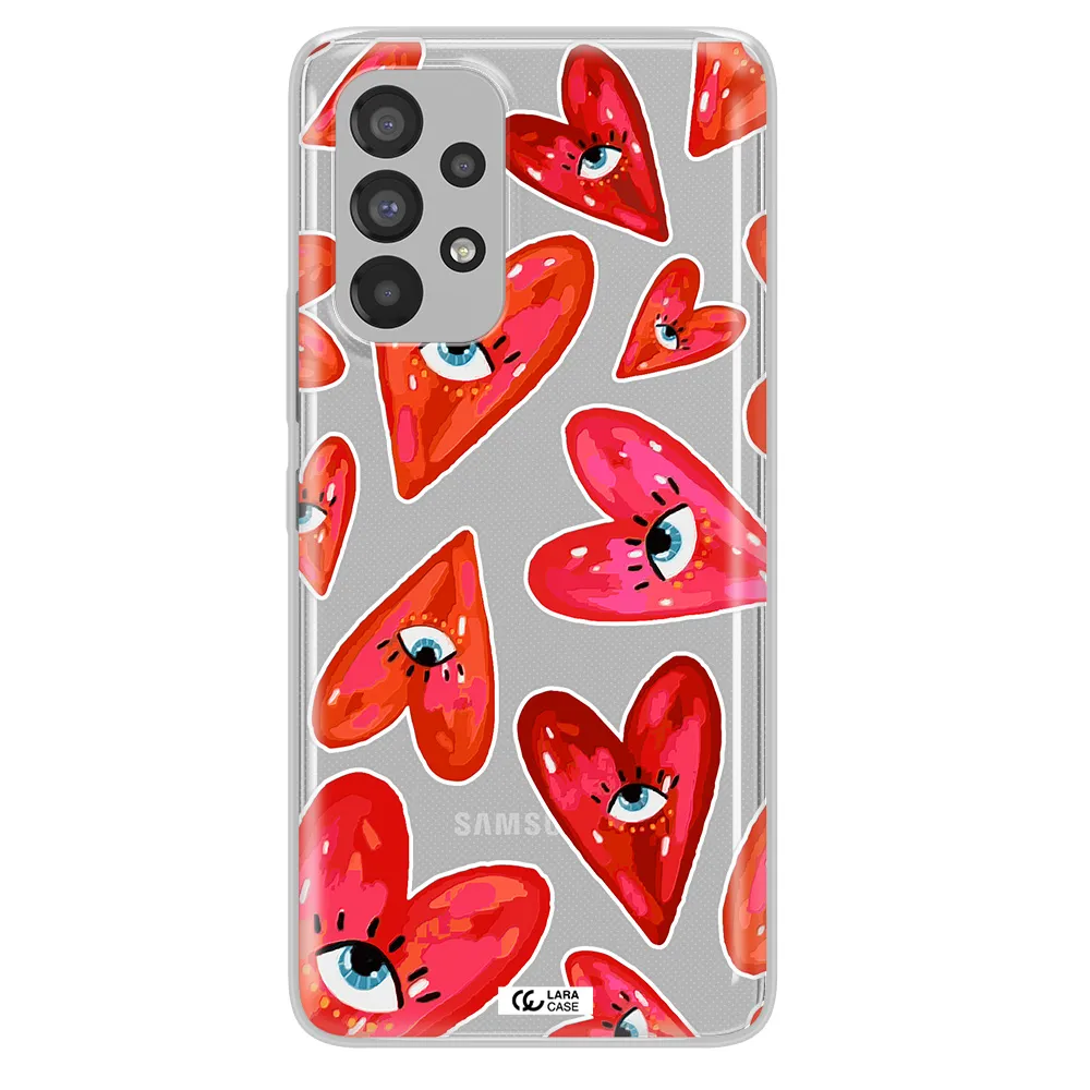 Evil Eye Heart Samsung A53 Clear TPU Case