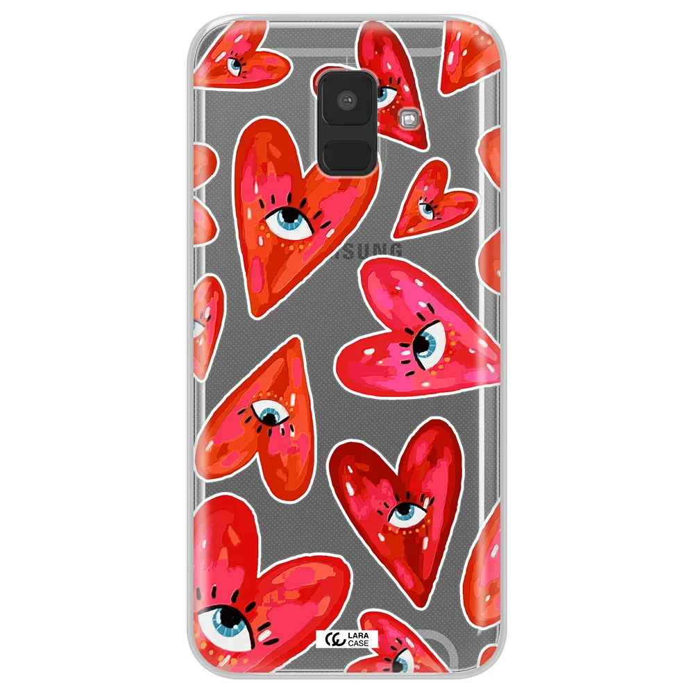 Evil Eye Heart Samsung A6 Clear TPU Case