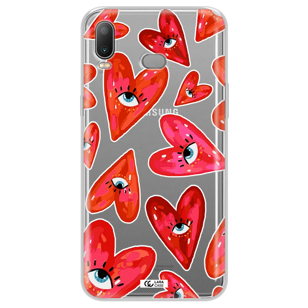 Evil Eye Heart Samsung A6S Clear TPU Case