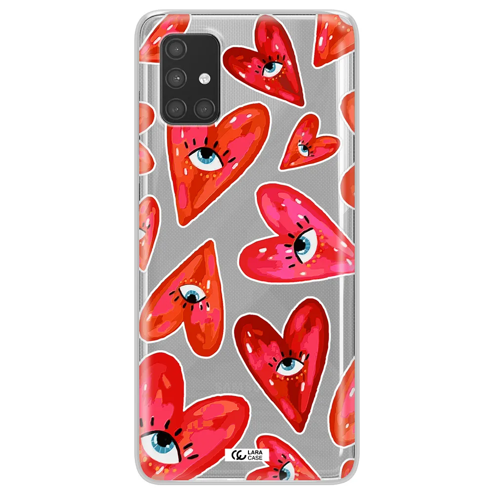 Evil Eye Heart Samsung A71 Clear TPU Case
