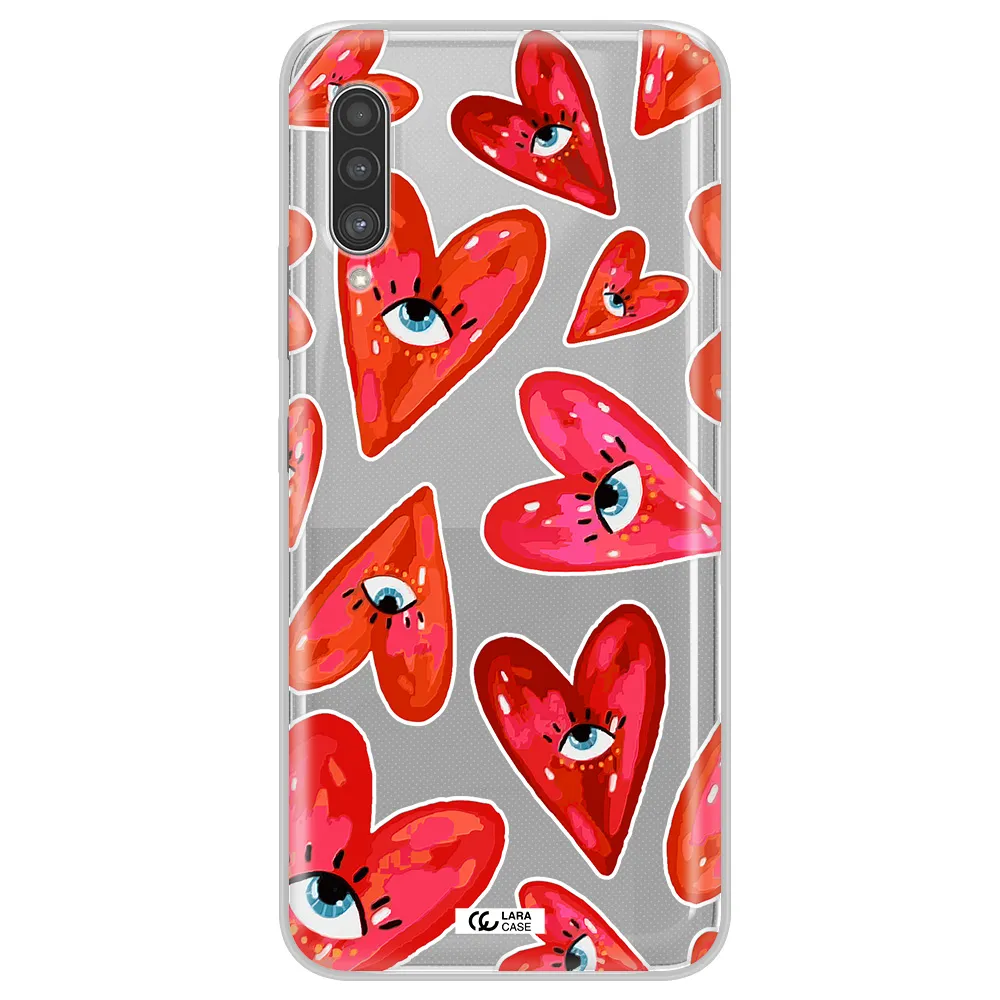 Evil Eye Heart Samsung A90 Clear TPU Case