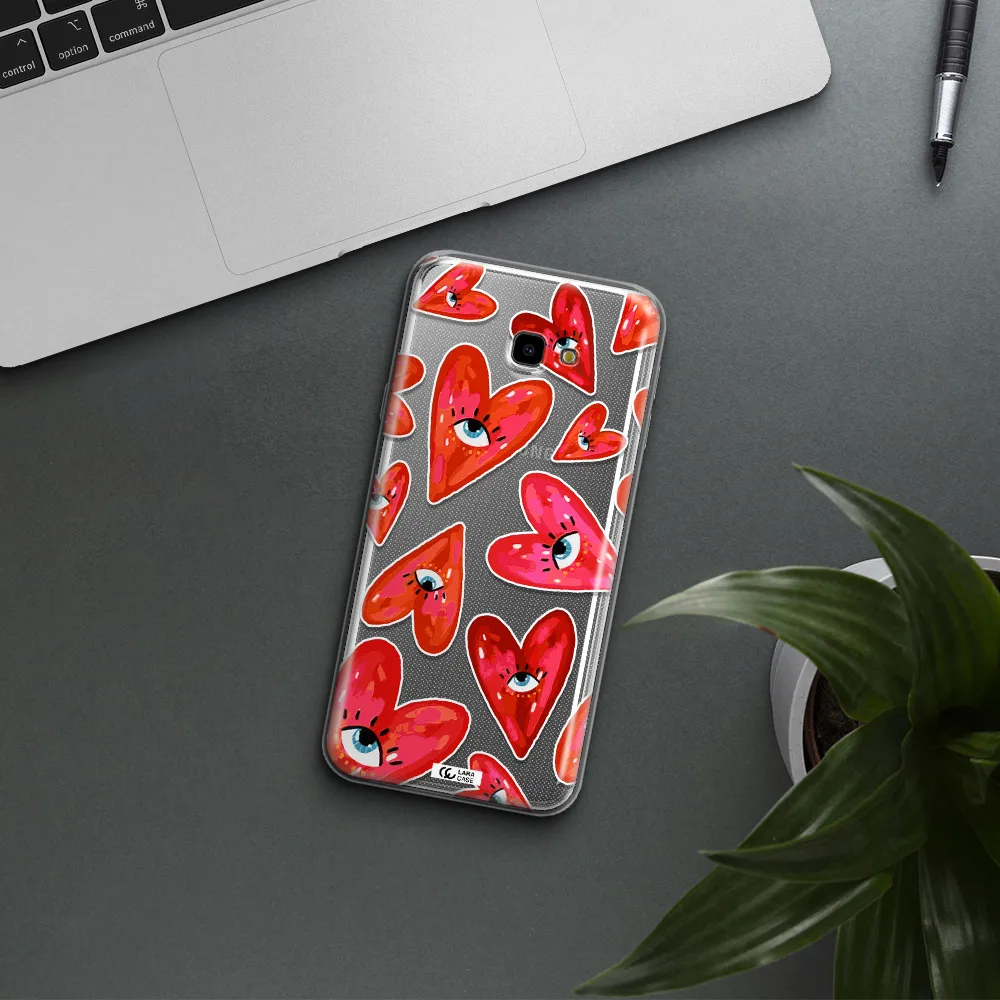 Evil Eye Heart Samsung J4 Plus Clear TPU Case