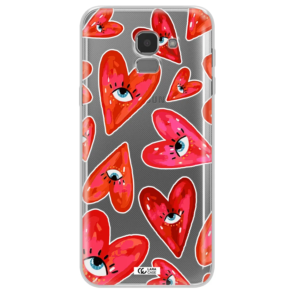 Evil Eye Heart Samsung J6 Clear TPU Case