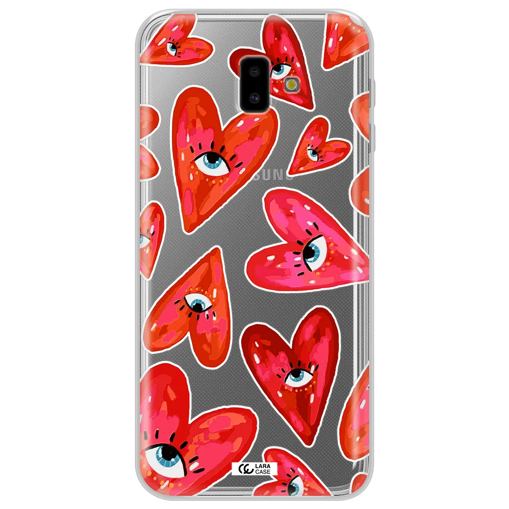 Evil Eye Heart Samsung J6 Plus Clear TPU Case