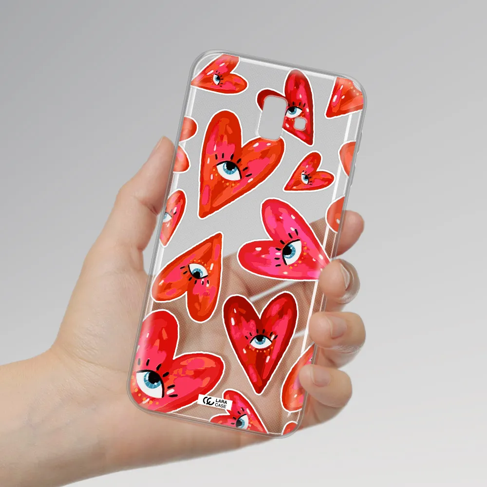 Evil Eye Heart Samsung J6 Plus Clear TPU Case