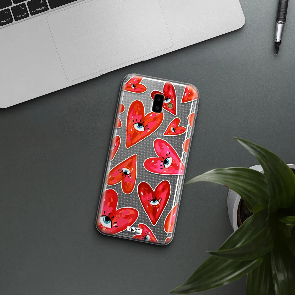 Evil Eye Heart Samsung J6 Plus Clear TPU Case