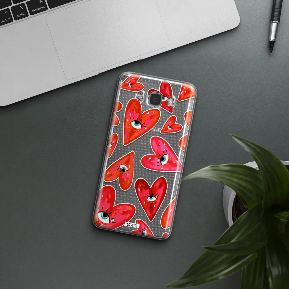 Evil Eye Heart Samsung J7 2016 Clear TPU Case