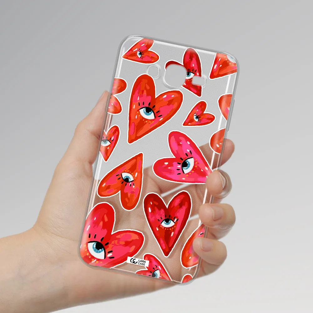 Evil Eye Heart Samsung J7 Clear TPU Case