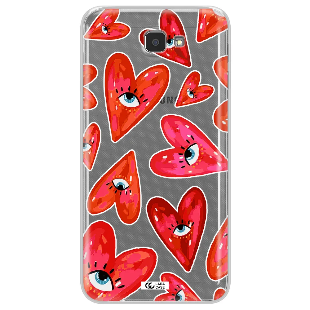Evil Eye Heart Samsung J7 Prim Clear TPU Case