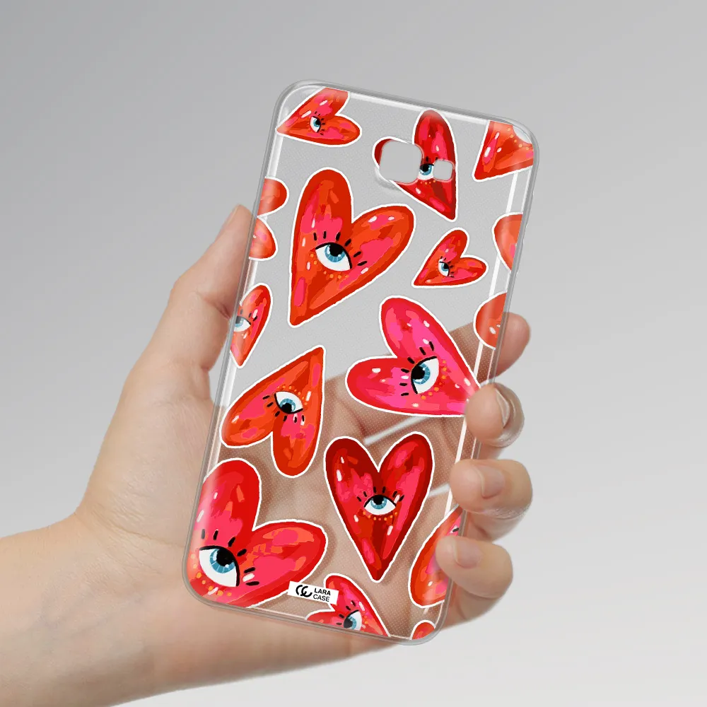 Evil Eye Heart Samsung J7 Prim Clear TPU Case
