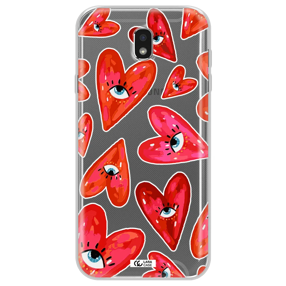 Evil Eye Heart Samsung J7 Pro Clear TPU Case