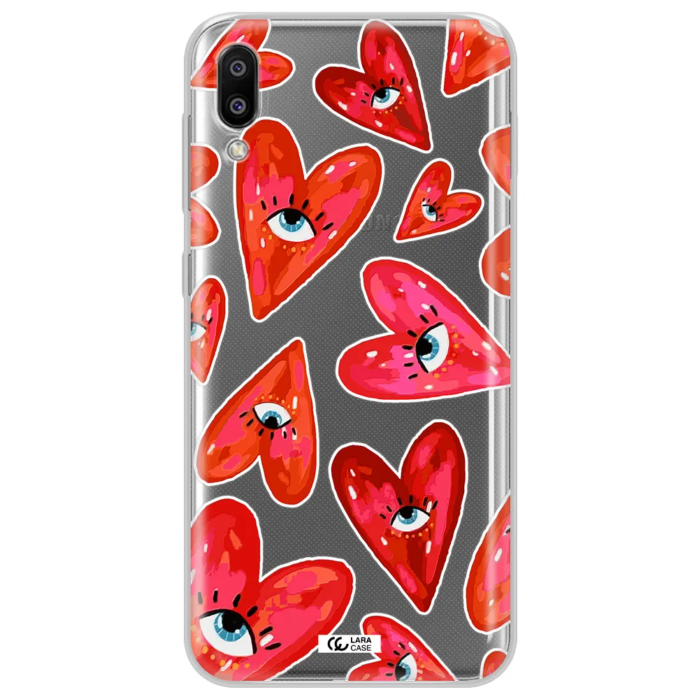 Evil Eye Heart Samsung M10 Clear TPU Case