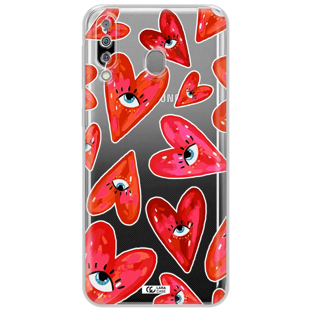 Evil Eye Heart Samsung M30 Clear TPU Case