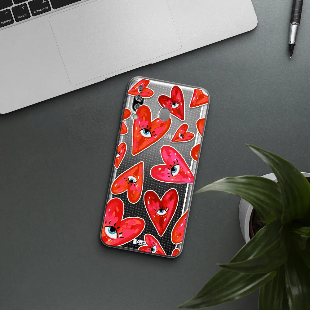 Evil Eye Heart Samsung M30 Clear TPU Case