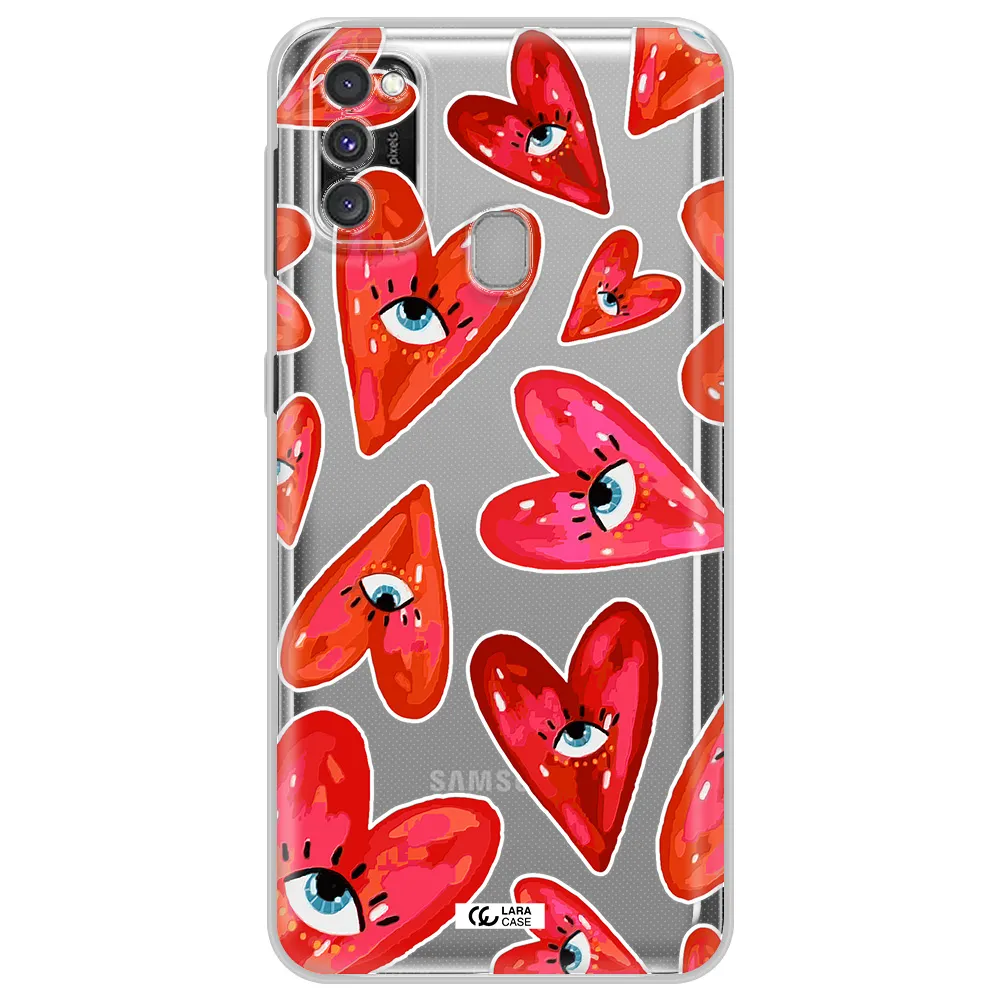 Evil Eye Heart Samsung M30S Clear TPU Case