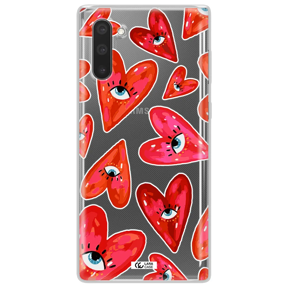 Evil Eye Heart Samsung Note 10 Clear TPU Case