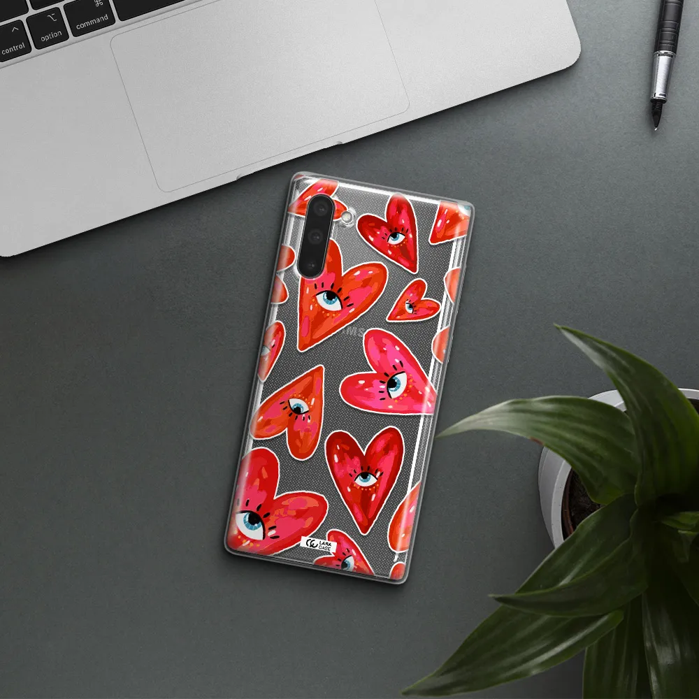 Evil Eye Heart Samsung Note 10 Clear TPU Case