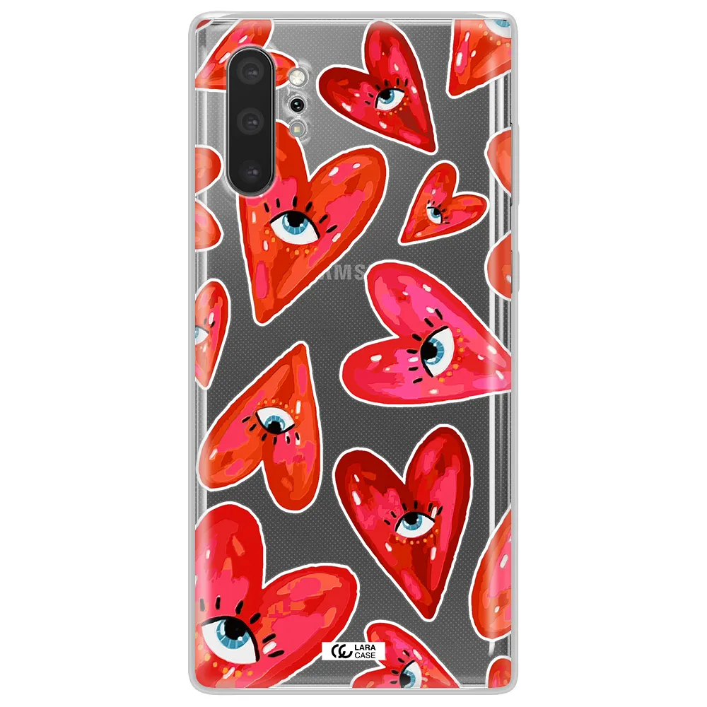 Evil Eye Heart Samsung Note 10 Plus Clear TPU Case