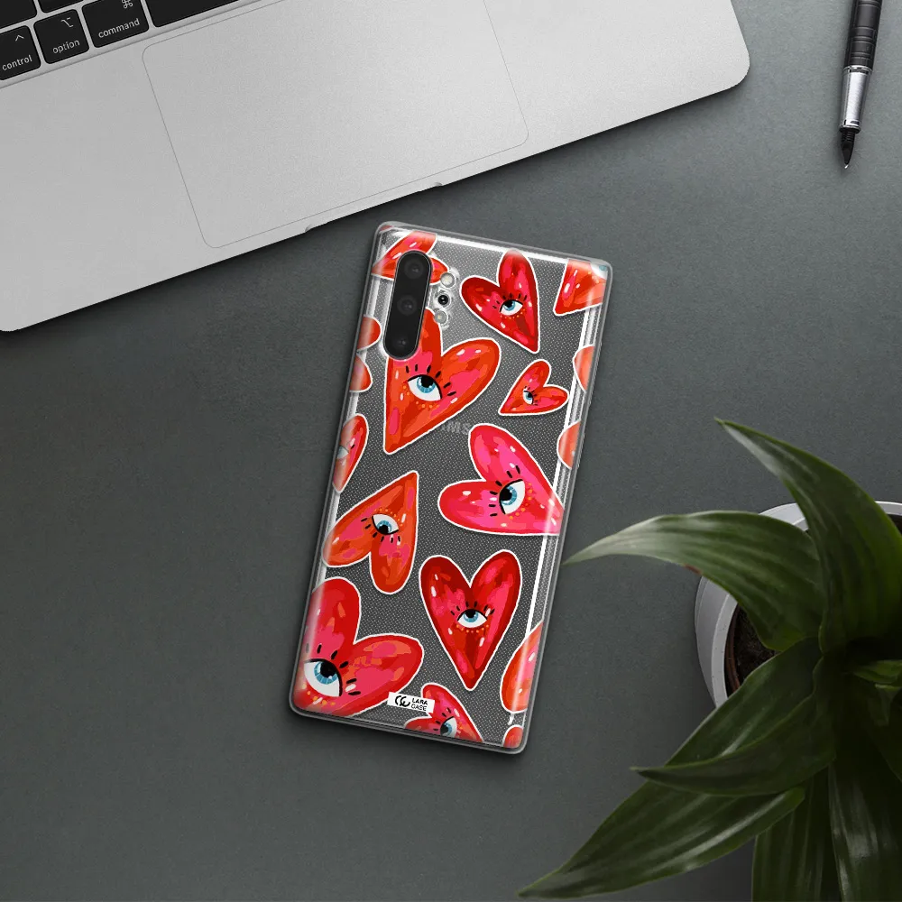 Evil Eye Heart Samsung Note 10 Plus Clear TPU Case