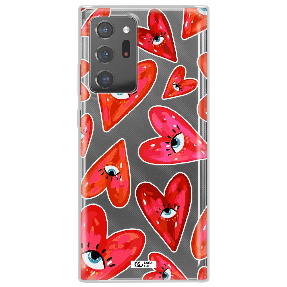 Evil Eye Heart Samsung Note 20 Ultra Clear TPU Case