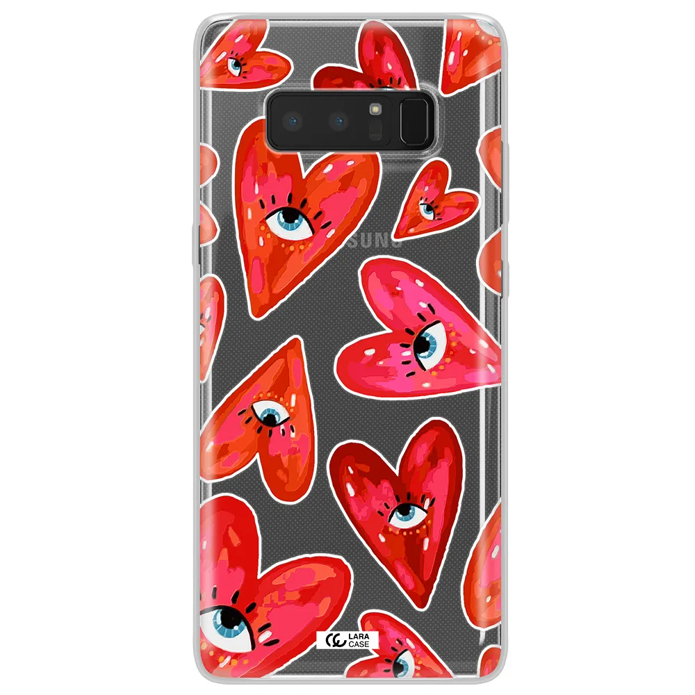 Evil Eye Heart Samsung Note 8 Clear TPU Case