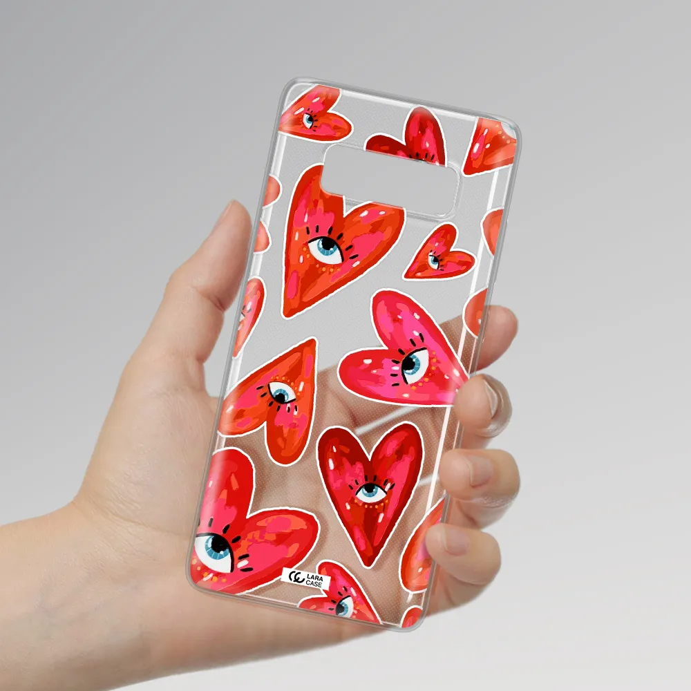 Evil Eye Heart Samsung Note 8 Clear TPU Case