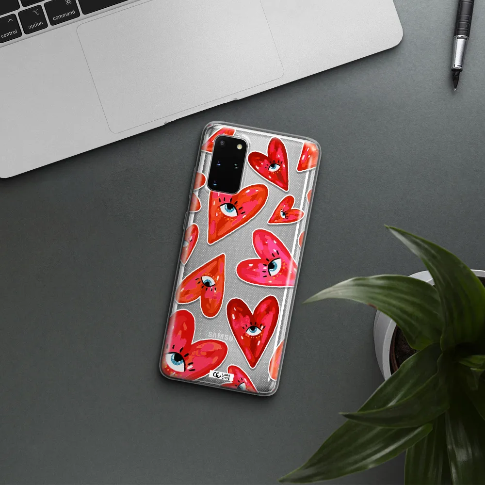 Evil Eye Heart Samsung S 20 Plus Clear TPU Case