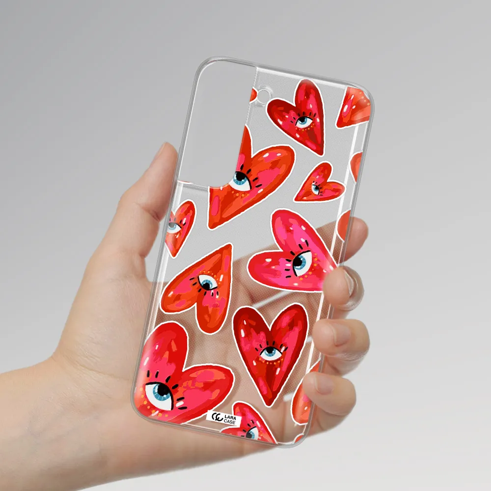 Evil Eye Heart Samsung S 22 Clear TPU Case