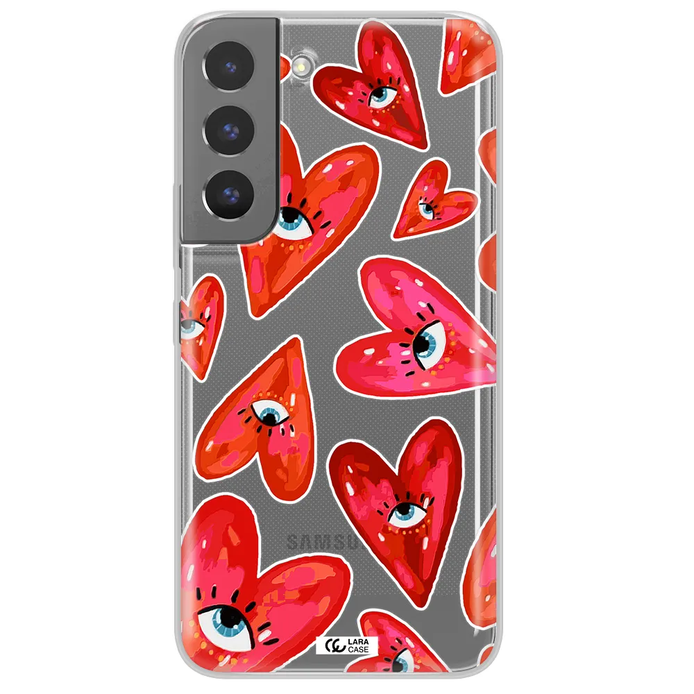 Evil Eye Heart Samsung S 22 Plus Clear TPU Case