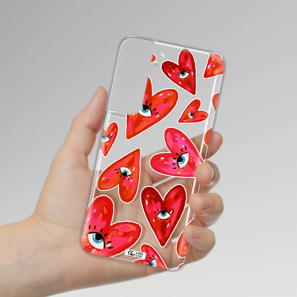 Evil Eye Heart Samsung S 22 Plus Clear TPU Case
