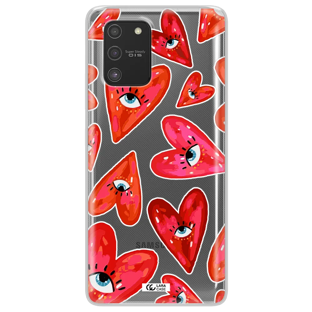 Evil Eye Heart Samsung S10 Lite Clear TPU Case