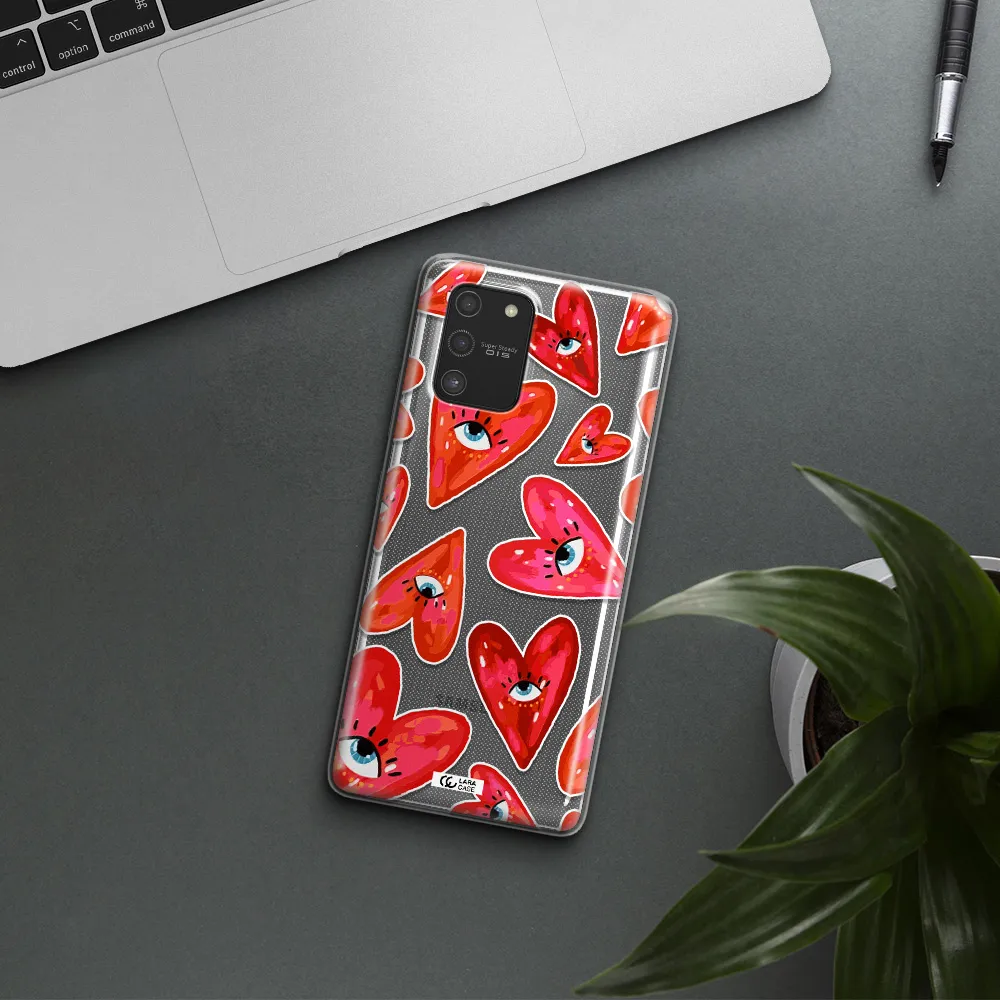 Evil Eye Heart Samsung S10 Lite Clear TPU Case