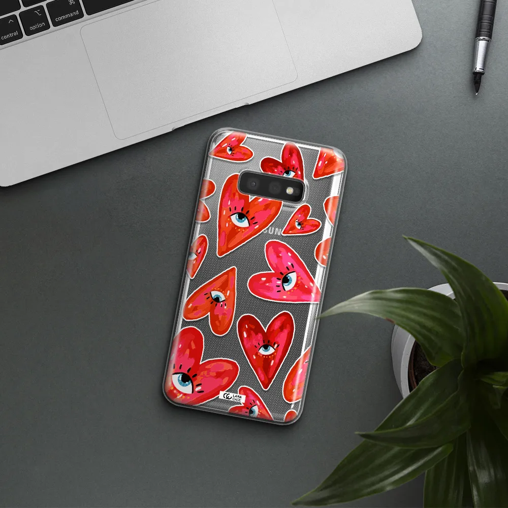 Evil Eye Heart Samsung S10e Clear TPU Case