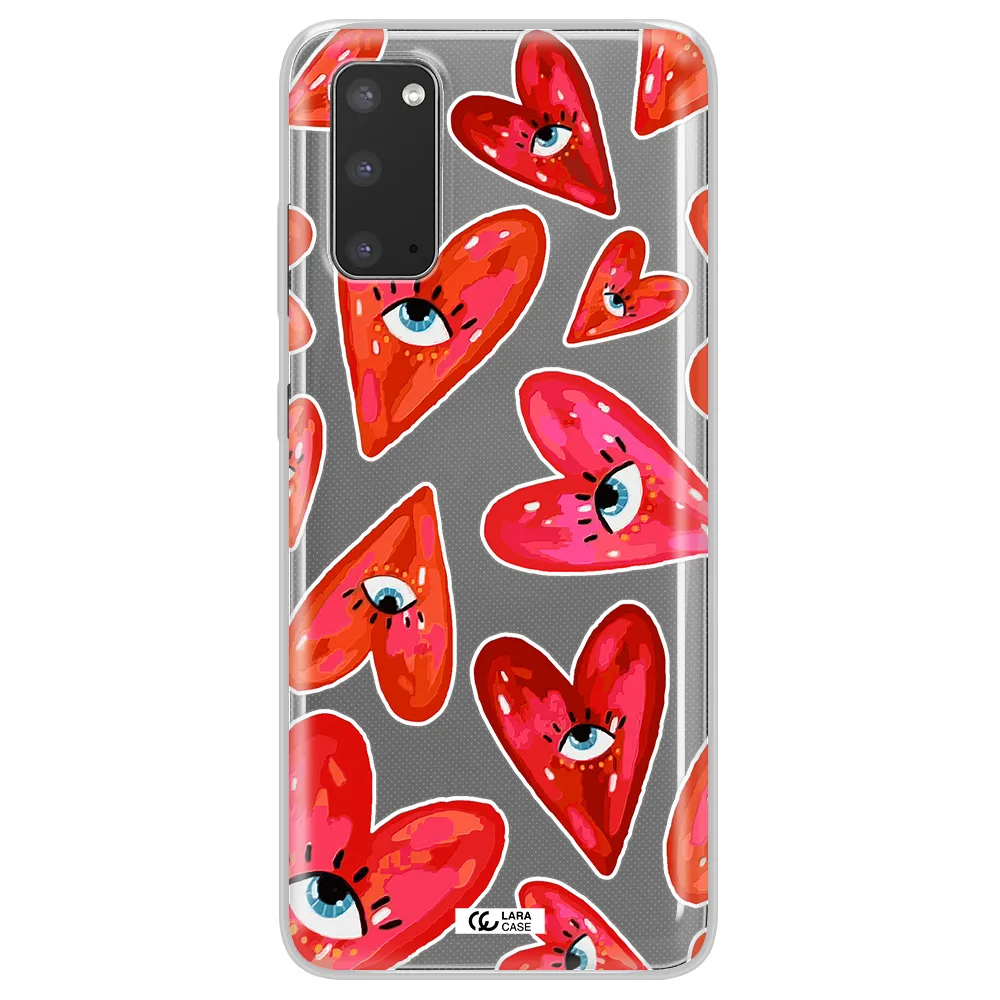 Evil Eye Heart Samsung S20 Clear TPU Case