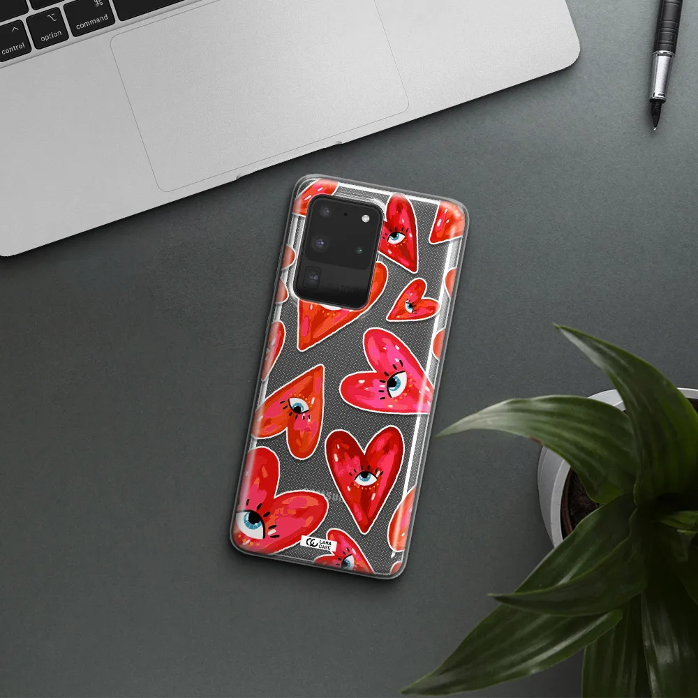 Evil Eye Heart Samsung S20 Ultra Clear TPU Case