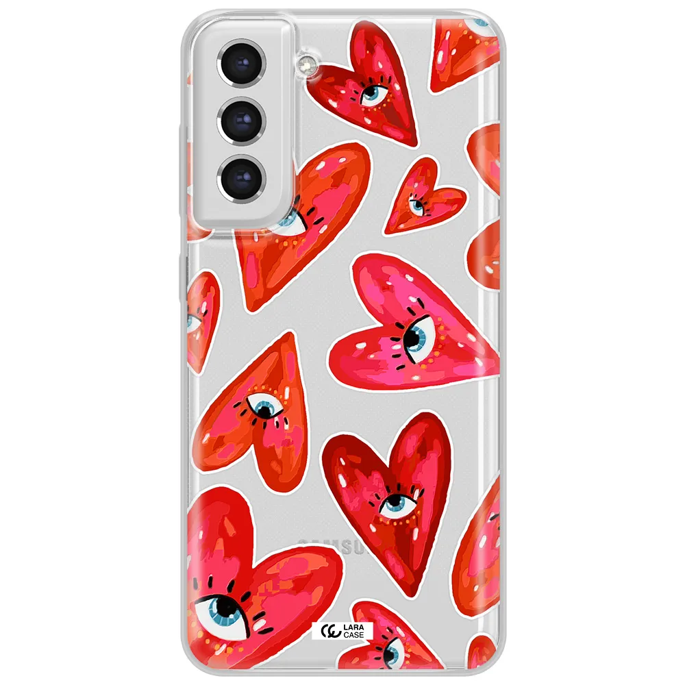 Evil Eye Heart Samsung S21 Fe Clear Tpu Case