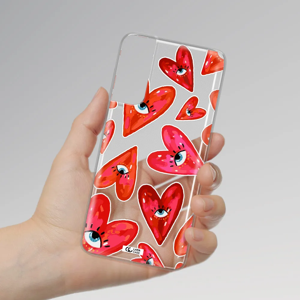 Evil Eye Heart Samsung S21 Plus Clear TPU Case