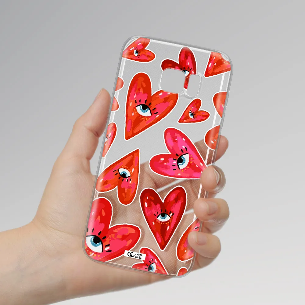 Evil Eye Heart Samsung S7 Edge Clear TPU Case