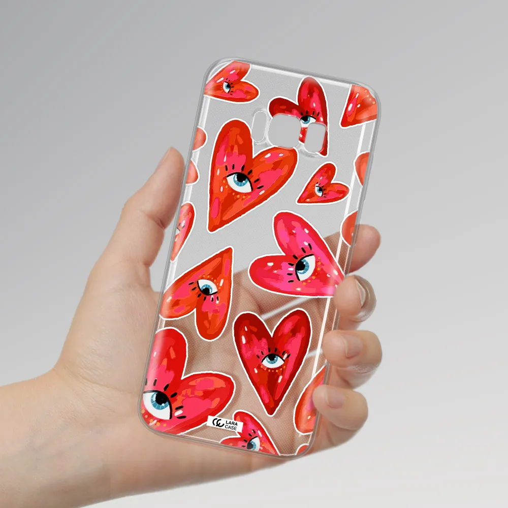 Evil Eye Heart Samsung S8 Clear TPU Case