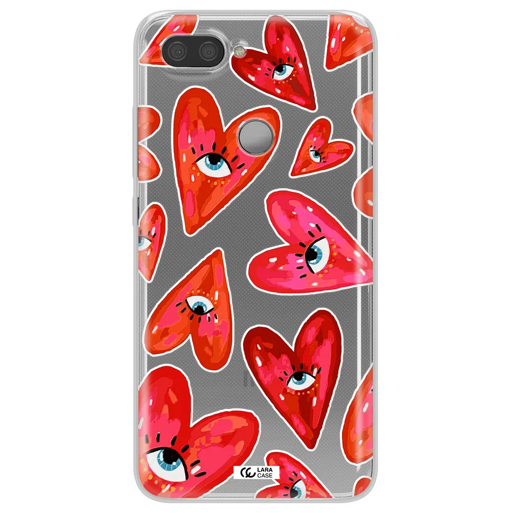 Evil Eye Heart Xiaomi Mi 8 Lite Clear TPU Case