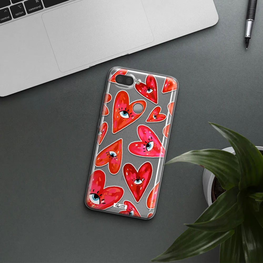 Evil Eye Heart Xiaomi Mi 8 Lite Clear TPU Case