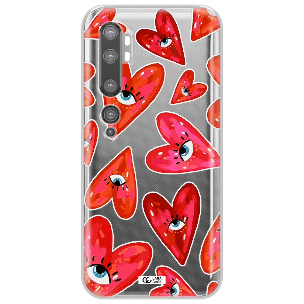 Evil Eye Heart Xiaomi Mi Note 10 Clear TPU Case